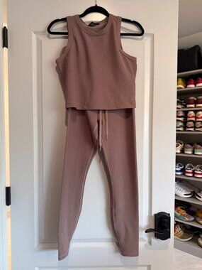 NWOT Greyson Women's Beige Athletic Set